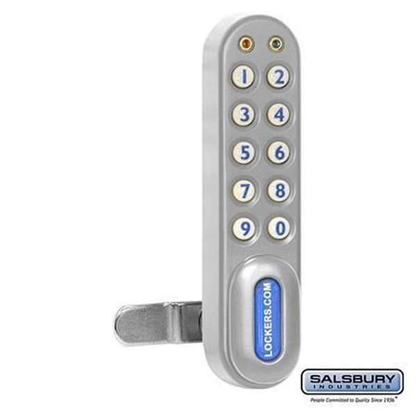 Salsbury Industries Salsbury 33390SLV Electronic Lock For Designer Wood Locker Door - Silver 33390SLV